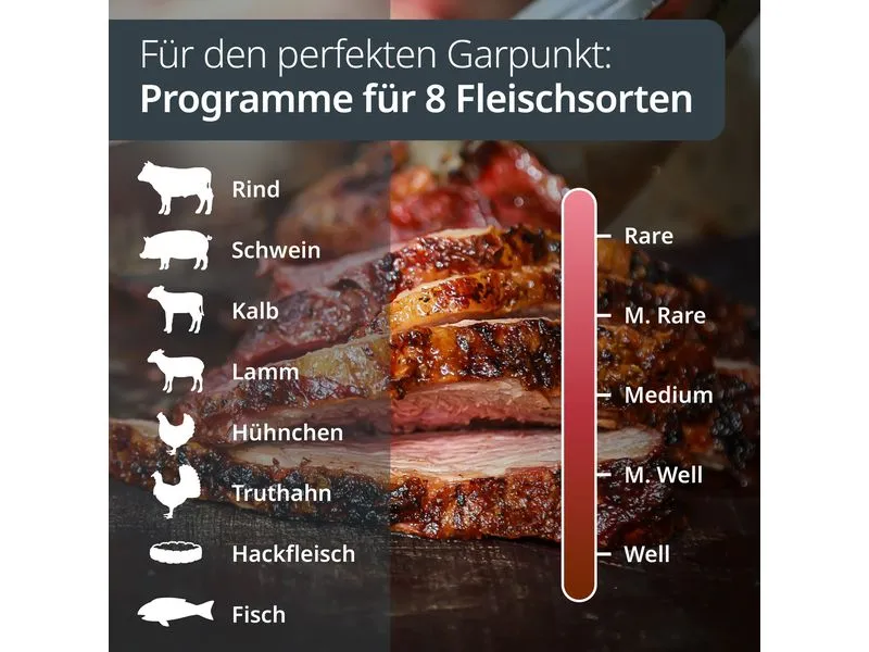 ADE Digitales BBQ-Thermometer schwarz ADE Digitales BBQ-Thermometer schwarz