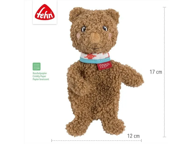 fehn Greifling Knister-Bär, Plüsch / Velours, Braun fehn Greifling Knister-Bär, Plüsch / Velours, Braun