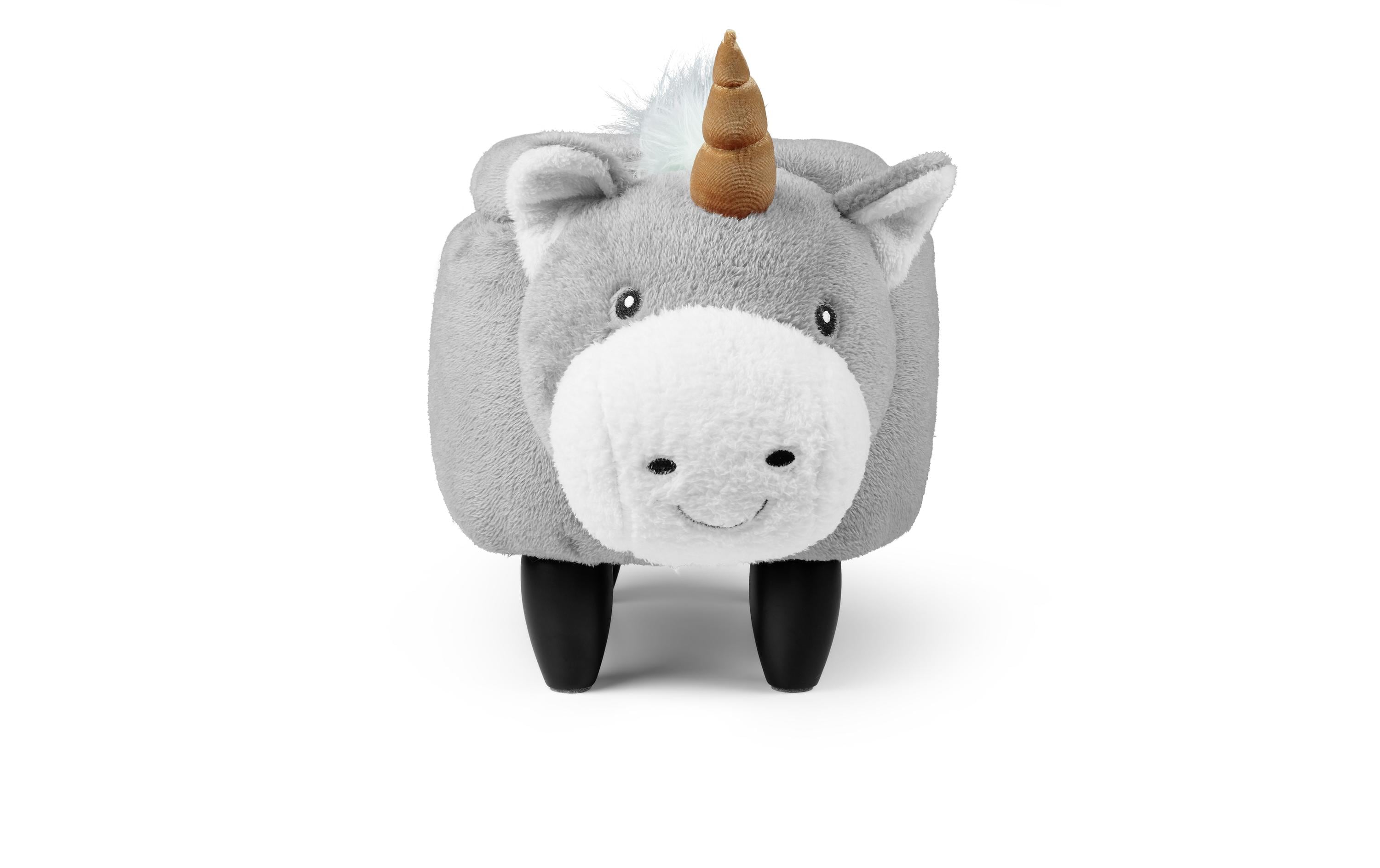 zoosy Kinderhocker Einhorn Enea Grau zoosy Kinderhocker Einhorn Enea Grau