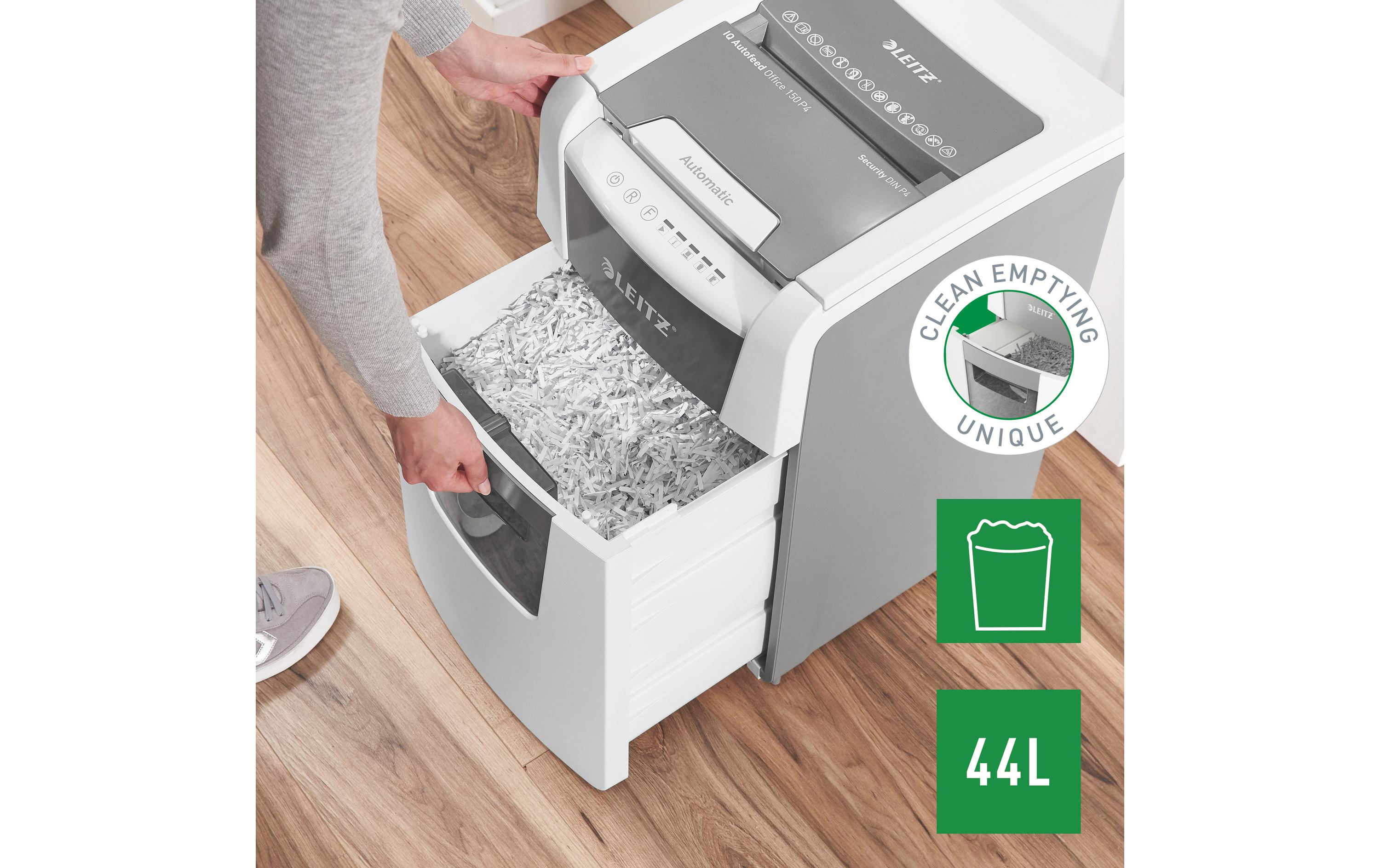 Leitz Bürogeräte Aktenvernichter IQ Autofeed Office 150, P-4, 150 Blatt