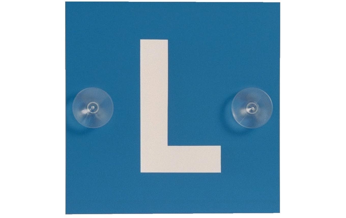 TopLine L-Schild mit Saugnäpfen, Kunststoff, 16 x 16 cm