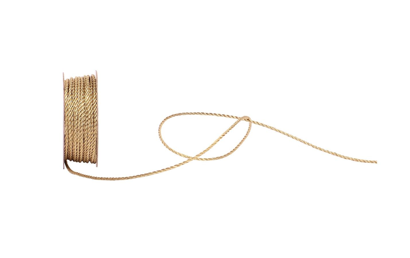 Spyk Kordelband Cubino Kordel 1.5 mm x 6 m, Gold