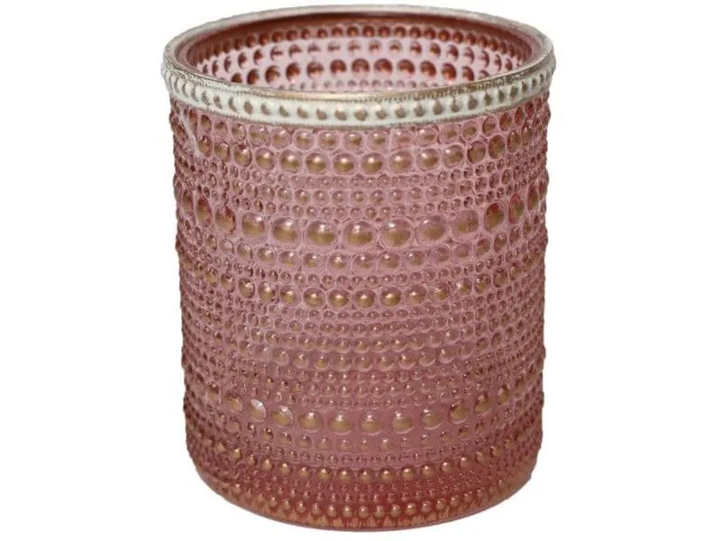 CHALET Windlicht Lingan 12 cm, Glas, Rosa CHALET Windlicht Lingan 12 cm, Glas, Rosa
