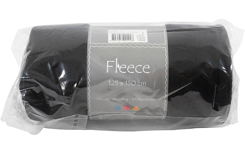 Creativ Company Fleece 150 cm x 125 cm, Schwarz Creativ Company Fleece 150 cm x 125 cm, Schwarz