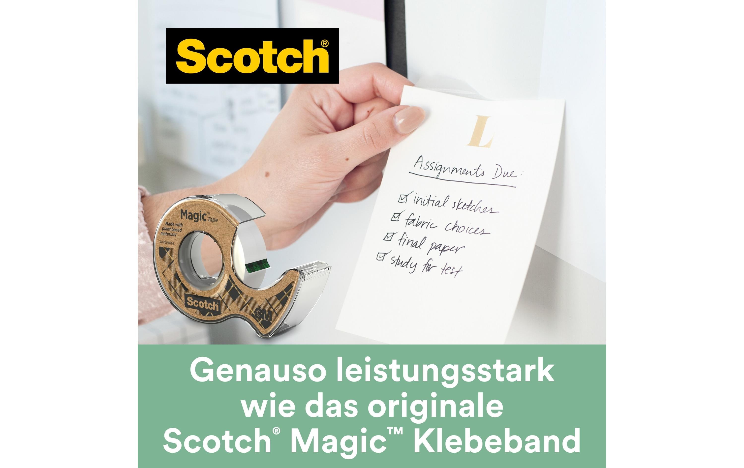 Scotch Handabroller Magic Greener Choice 19 mm x 20 m, 1 Stück