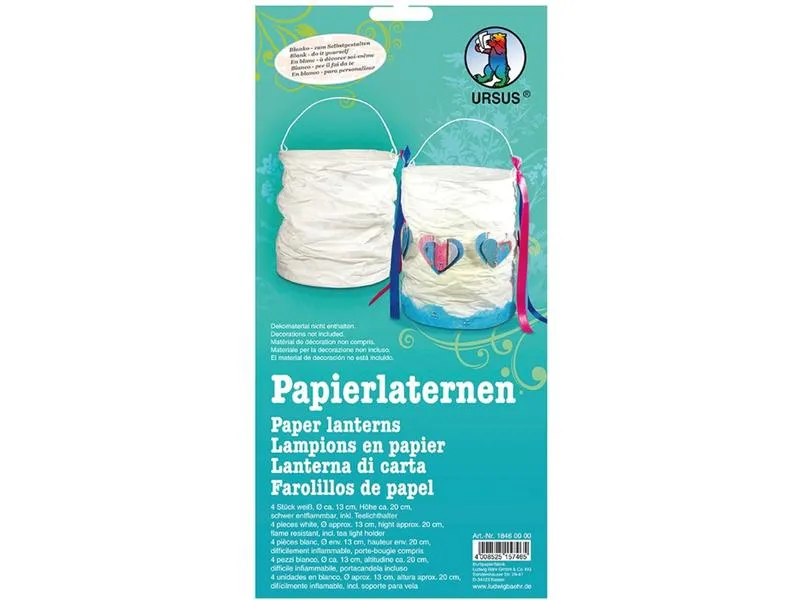 URSUS Lampion Ø 13 cm Weiss, 4 Stück URSUS Lampion Ø 13 cm Weiss, 4 Stück