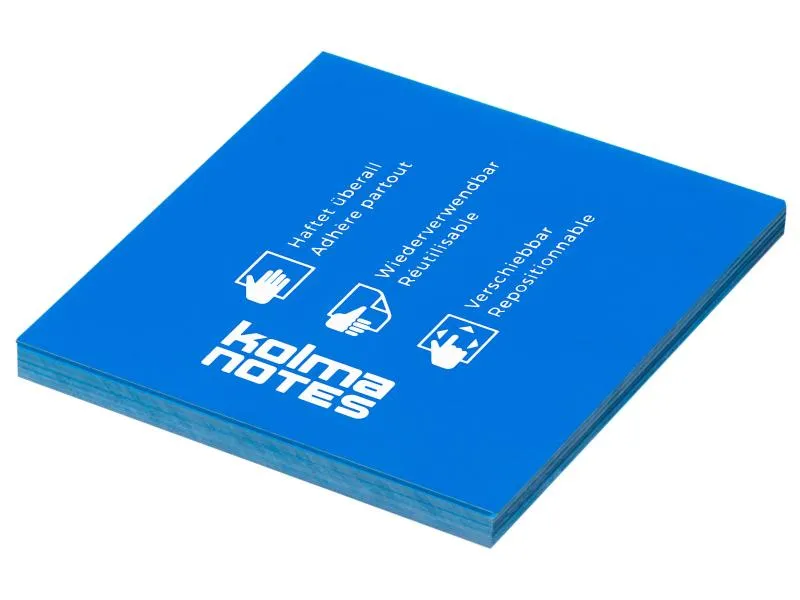 Kolma Notizzettel NOTES 76 x 76 mm Blau, 100 Blatt