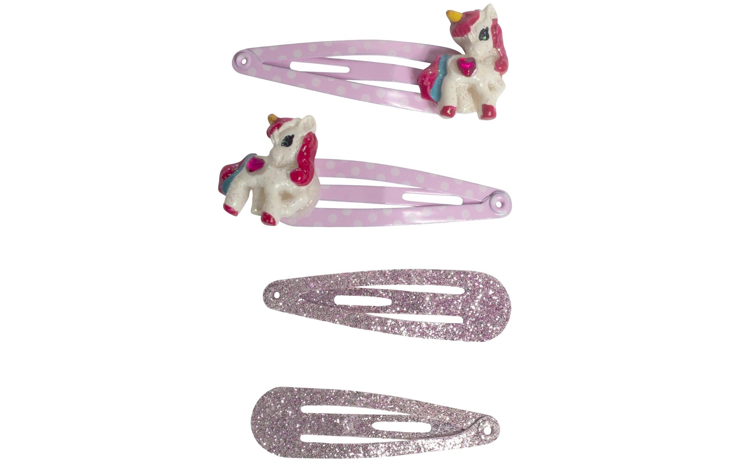 Parsa Beauty Kids Haarclips, Einhorn und Glitzer 4 Stück