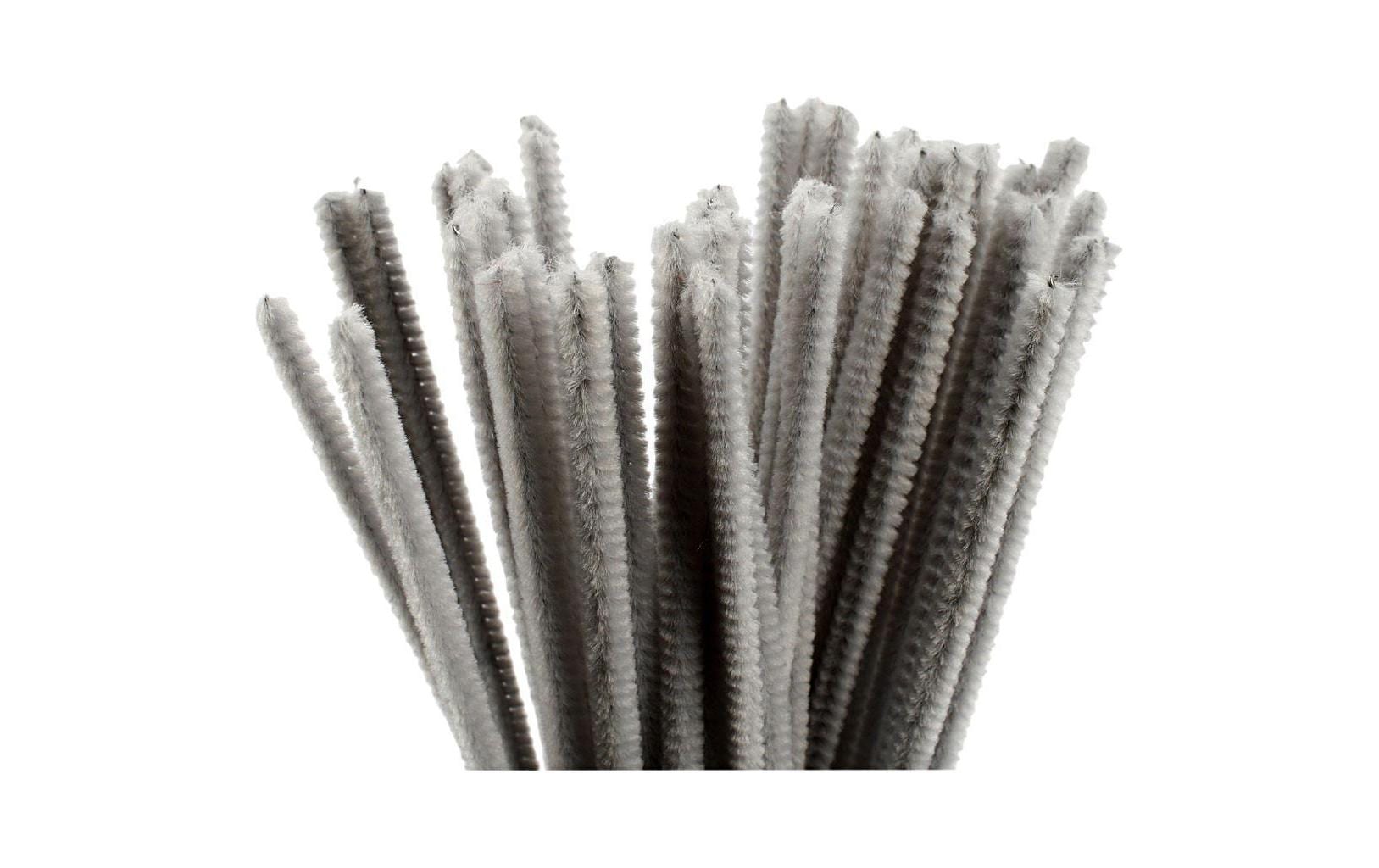 Creativ Company Chenilledraht 6 mm 50 Stück, Grau