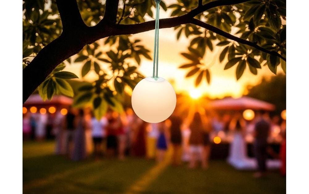 Dameco LED Hängelampe Outdoor weiss D20 cm, 3000 Kelvin, 80 lm, 4W