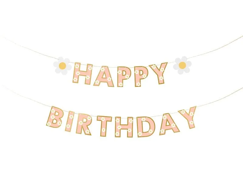 Partydeco Happy Birthday 200 x 14.5 cm Partydeco Happy Birthday 200 x 14.5 cm