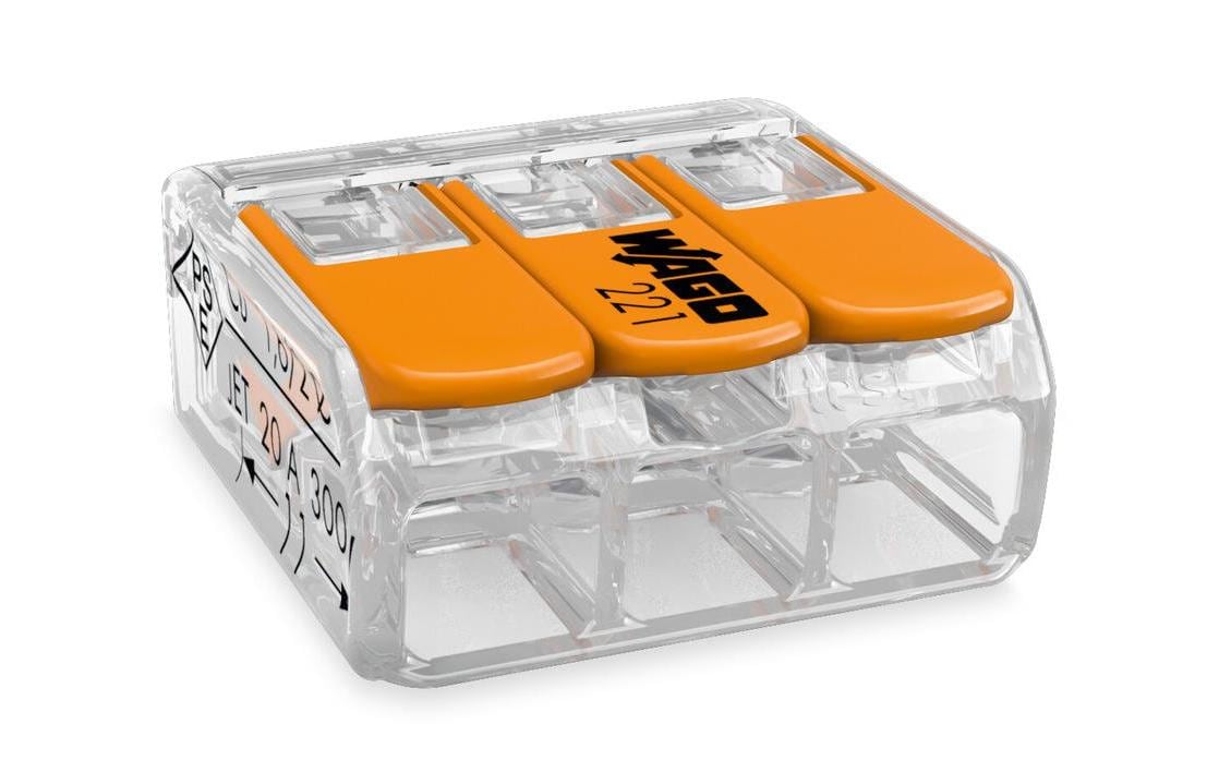 WAGO Verbindungsklemme COMPACT 3-fach, 8 Stück WAGO Verbindungsklemme COMPACT 3-fach, 8 Stück