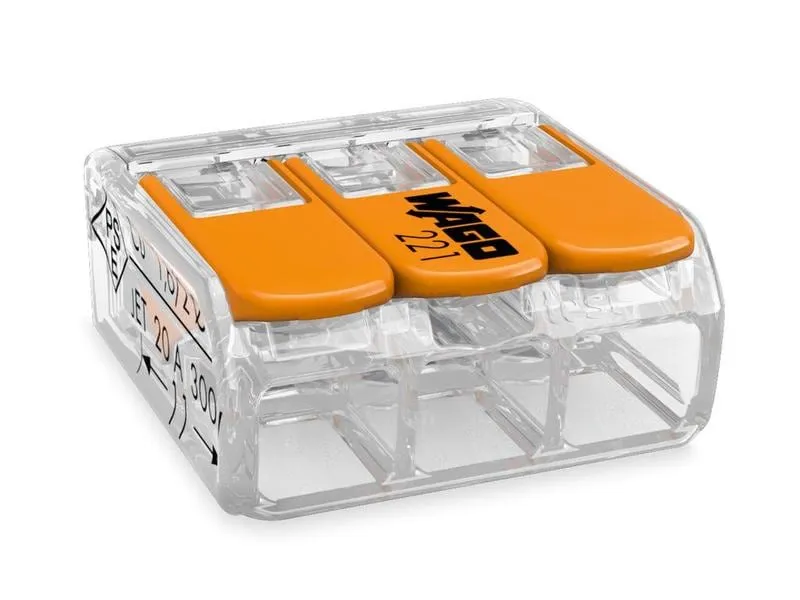 WAGO Verbindungsklemme COMPACT 3-fach, 8 Stück WAGO Verbindungsklemme COMPACT 3-fach, 8 Stück