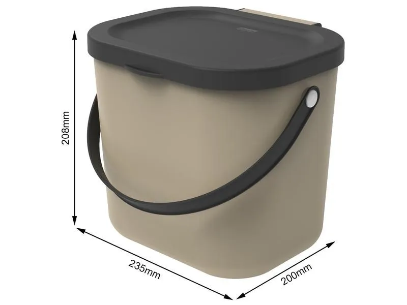Rotho Recyclingbehälter Albula 6 l, Cappuccino Rotho Recyclingbehälter Albula 6 l, Cappuccino