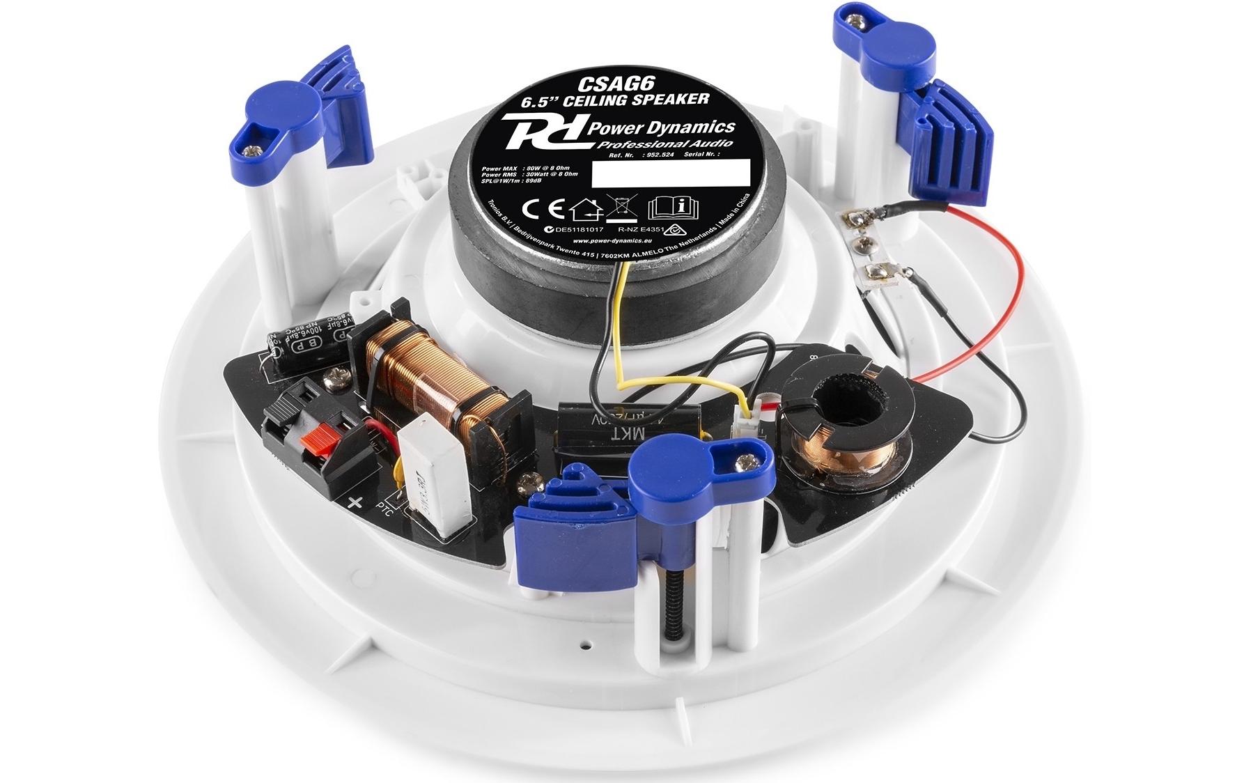 Power Dynamics Deckenlautsprecher CSSG6 6.5 Zoll Weiss