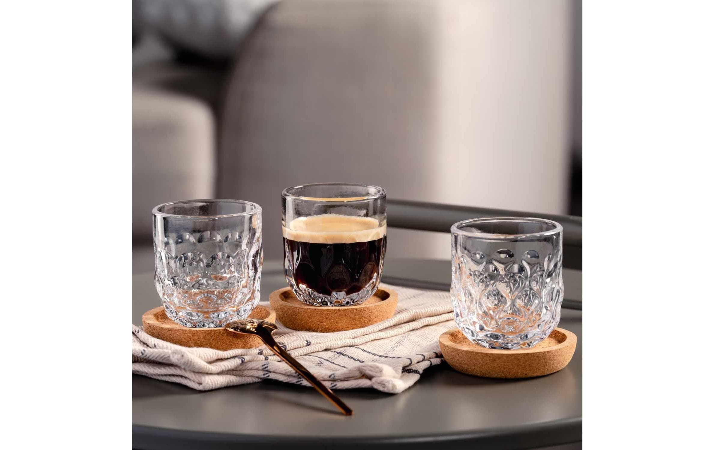 Leonardo Glasuntersetzer Gocce 4 Stück, Braun