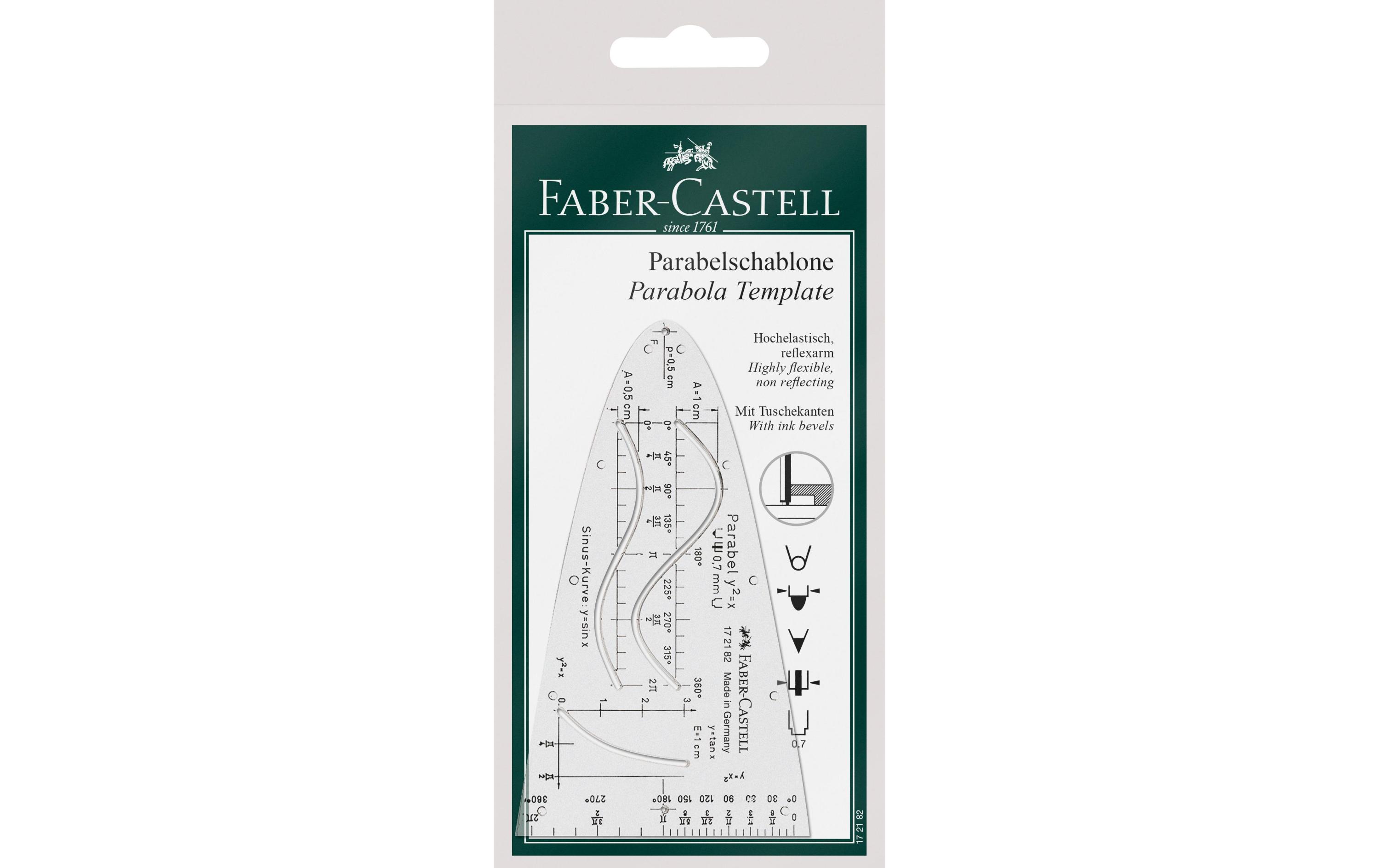 Faber-Castell Schablone Parabelschablone, Schützhülle