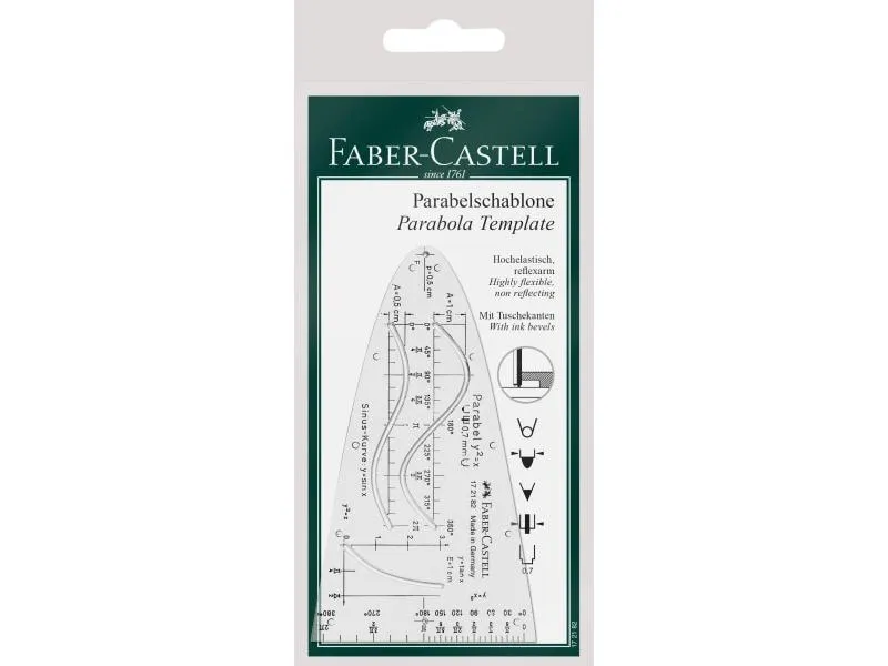 Faber-Castell Schablone Parabelschablone, Schützhülle