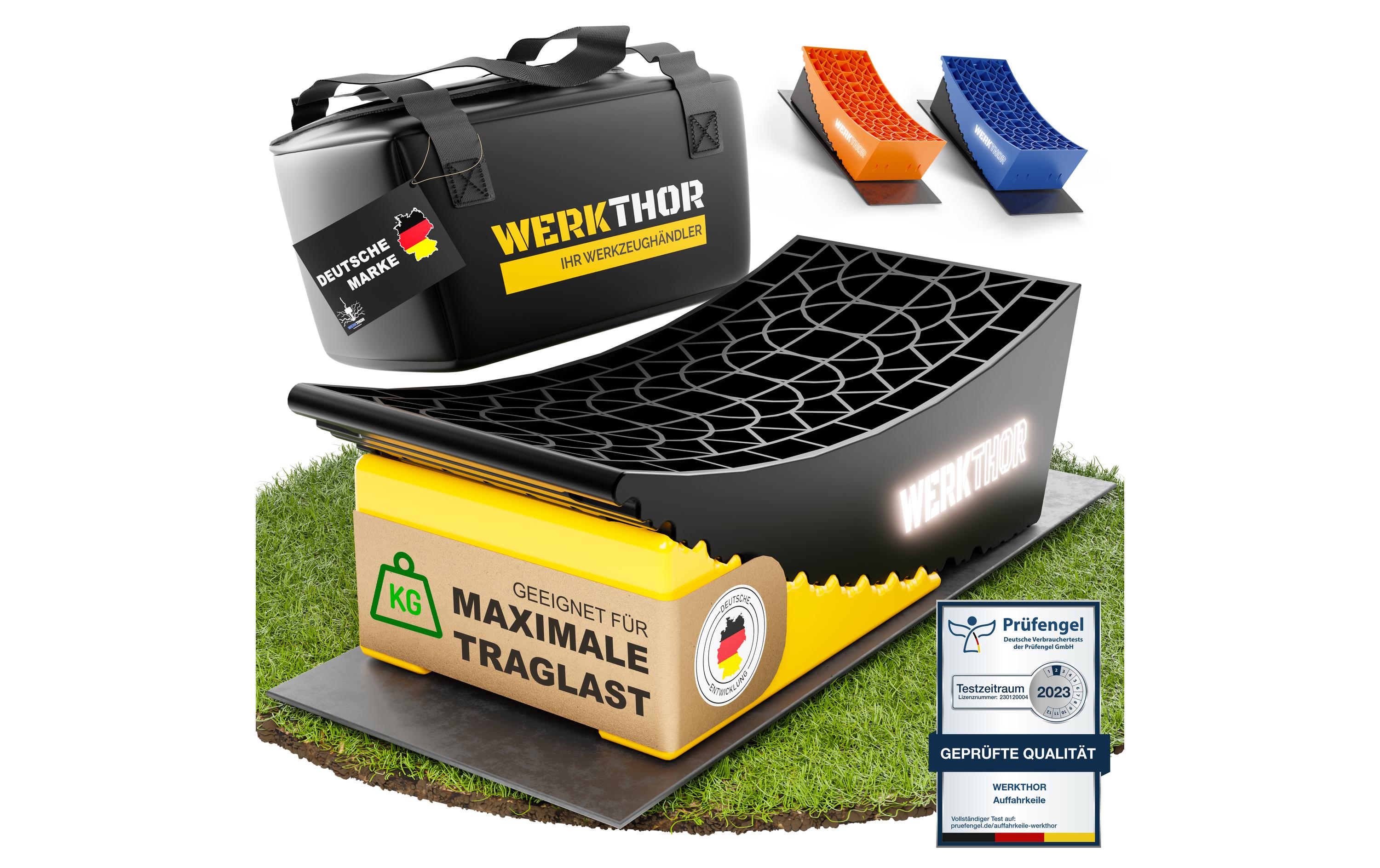 Werkthor Stufenlose Auffahrkeile 2er Set, Gelb