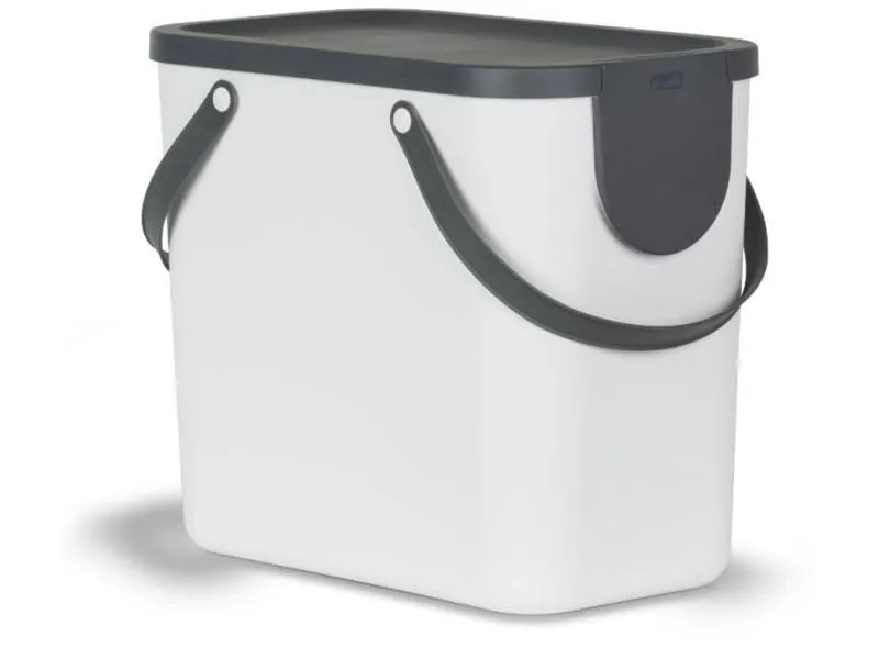 Rotho Recyclingbehälter Albula 25 l, Mistletoe Weiss