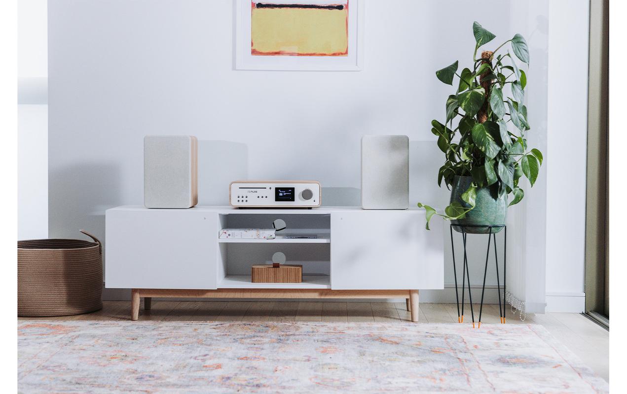 Pure Micro-HiFi Anlage Classic Stereo Eiche/Weiss