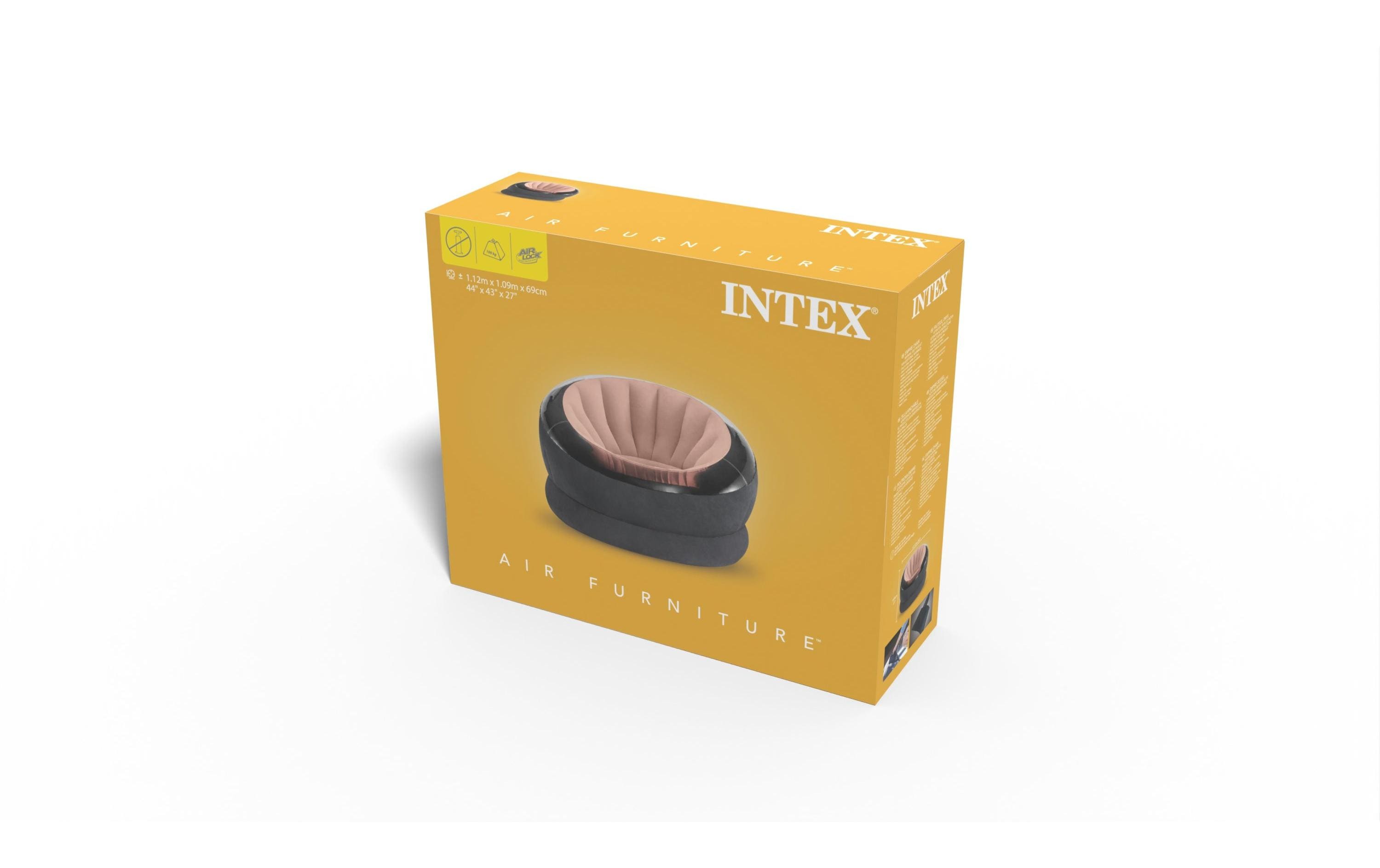 Intex Aufblasbarer Sessel Empire 112 x 109 cm, Rosa, Schwarz