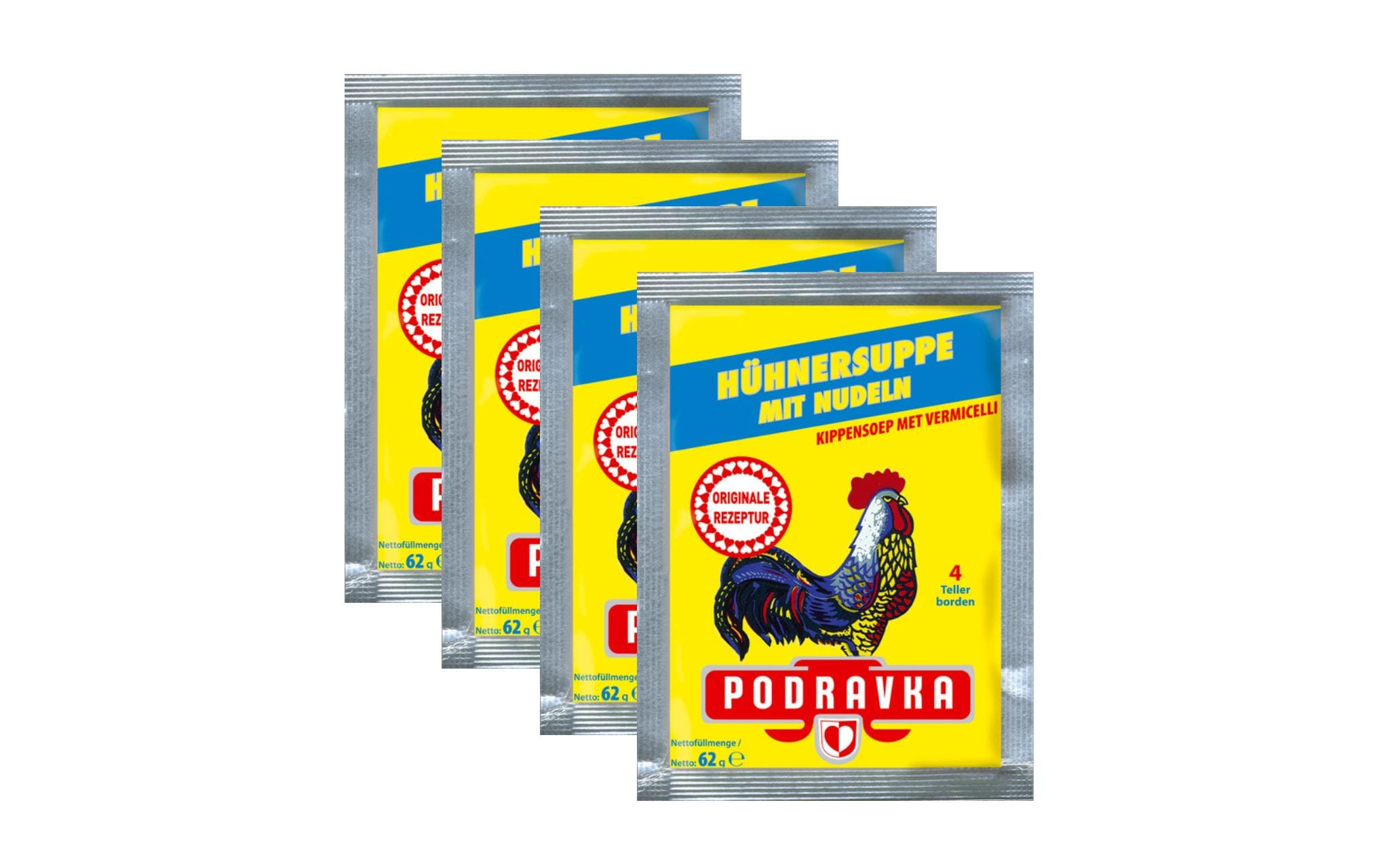 Podravka Hühnersuppe mit Nudeln 4 x 62 g