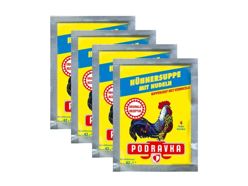 Podravka Hühnersuppe mit Nudeln 4 x 62 g Podravka Hühnersuppe mit Nudeln 4 x 62 g