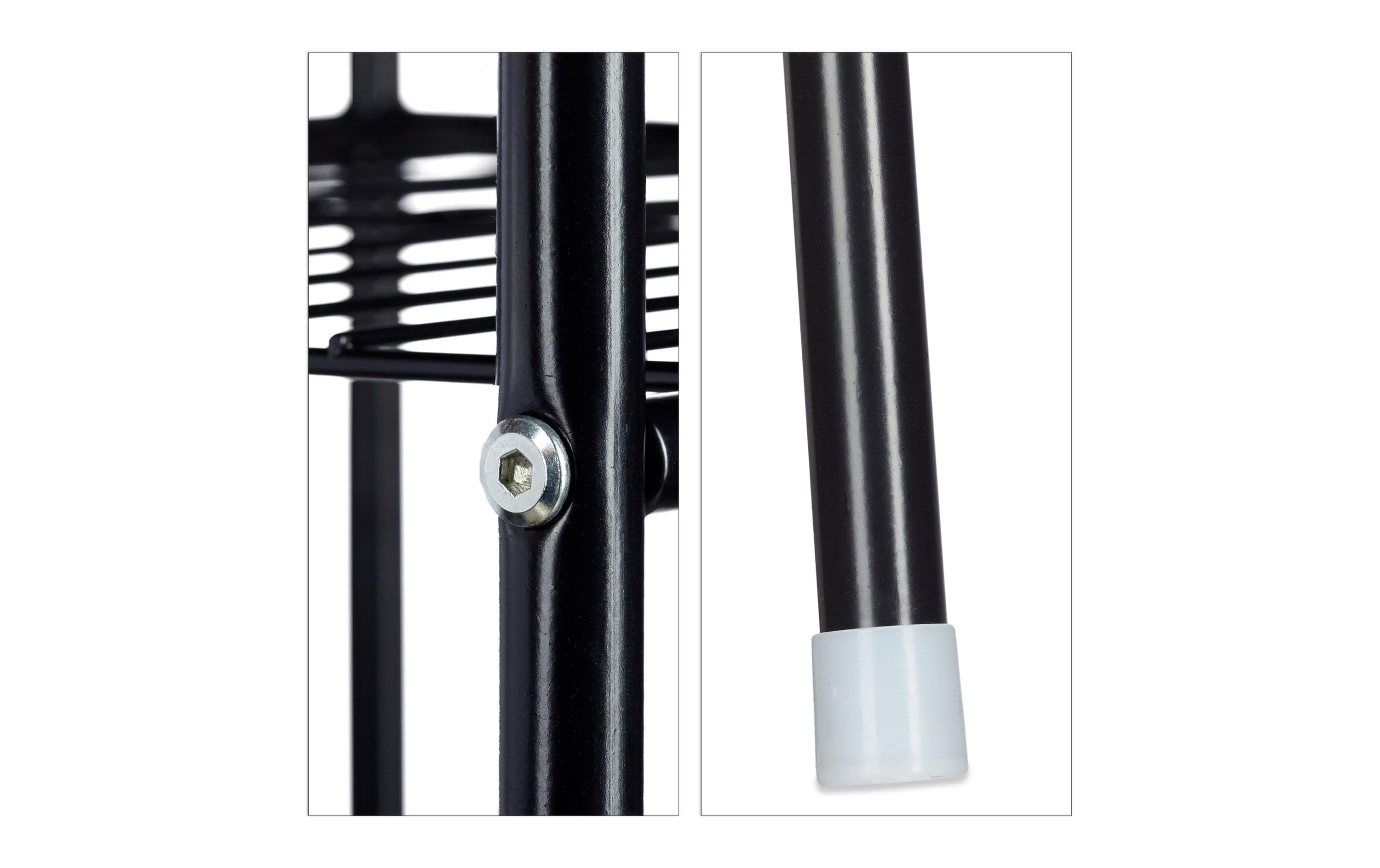 relaxdays Garderobenständer Country 172 x 105 x 45 cm, Schwarz/Weiss