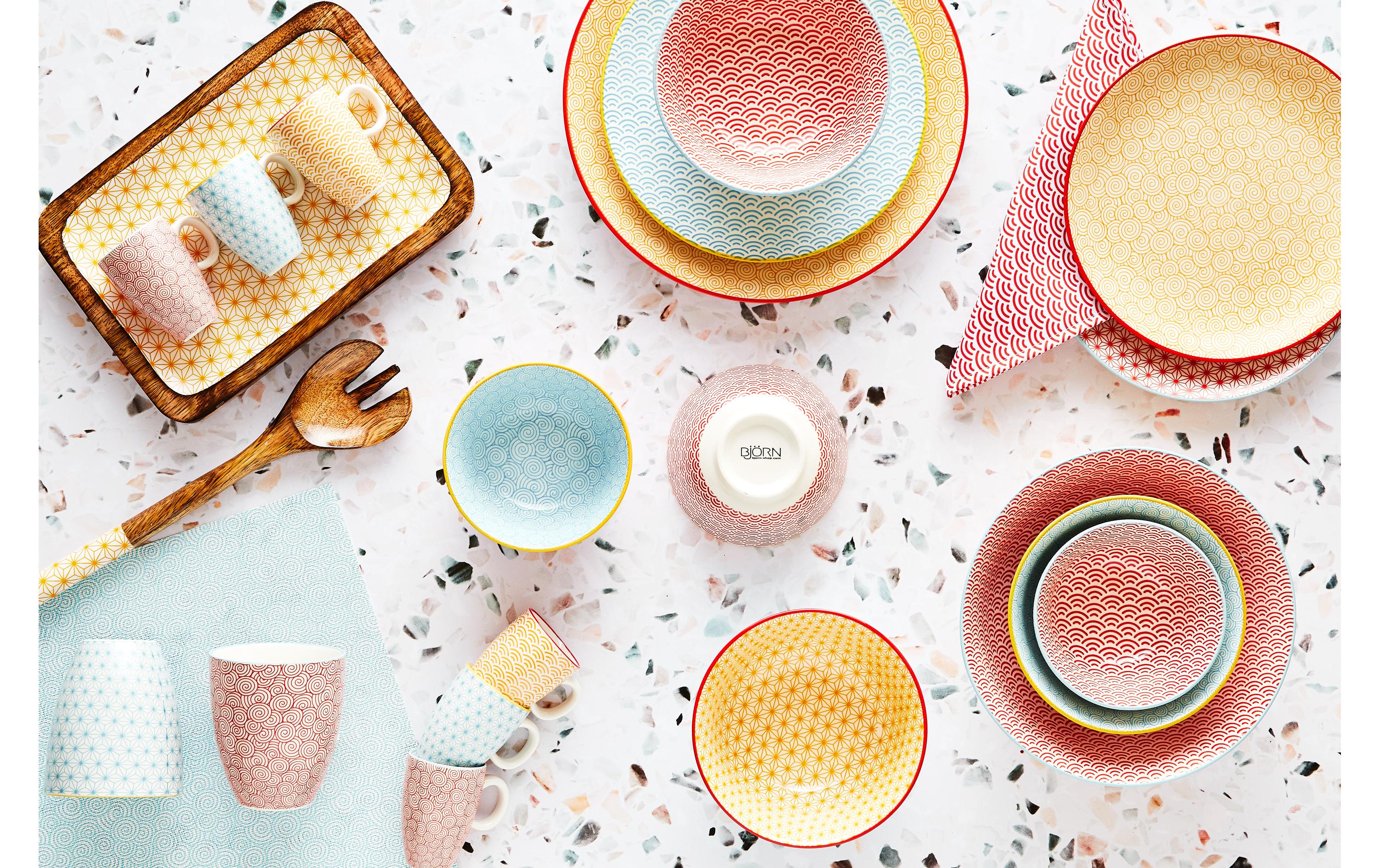 Björn Speiseteller Pattern Ø 26 cm, 6 Stück, Mehrfarbig