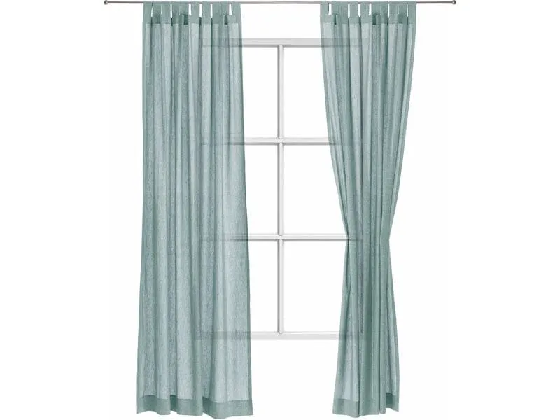 Urbanara Vorhang Tolosa Melange, Salbeigrün, 140 x 245 cm Urbanara Vorhang Tolosa Melange, Salbeigrün, 140 x 245 cm