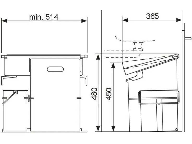 Müllex Abfalleimer COMPO 35/5