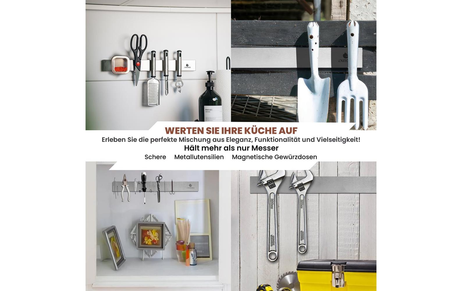 Exitoso Magnetschiene für Messer Silber