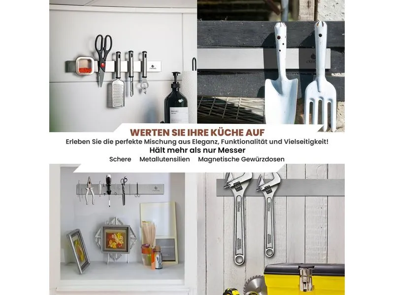 Exitoso Magnetschiene für Messer Silber