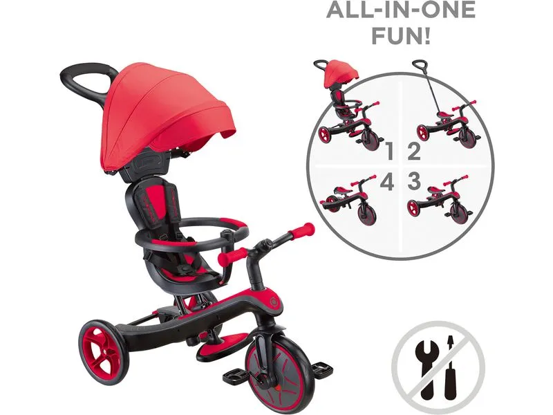 GLOBBER Dreirad Trike Explorer 4 in 1 Red GLOBBER Dreirad Trike Explorer 4 in 1 Red