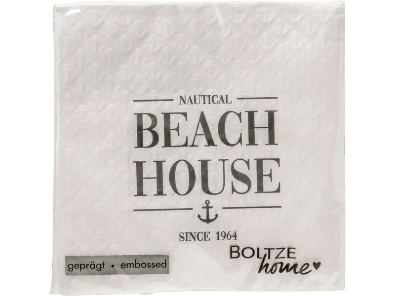 Boltze Papierservietten Beach House 16.5 x 16.5 cm, 20 Stück Boltze Papierservietten Beach House 16.5 x 16.5 cm, 20 Stück