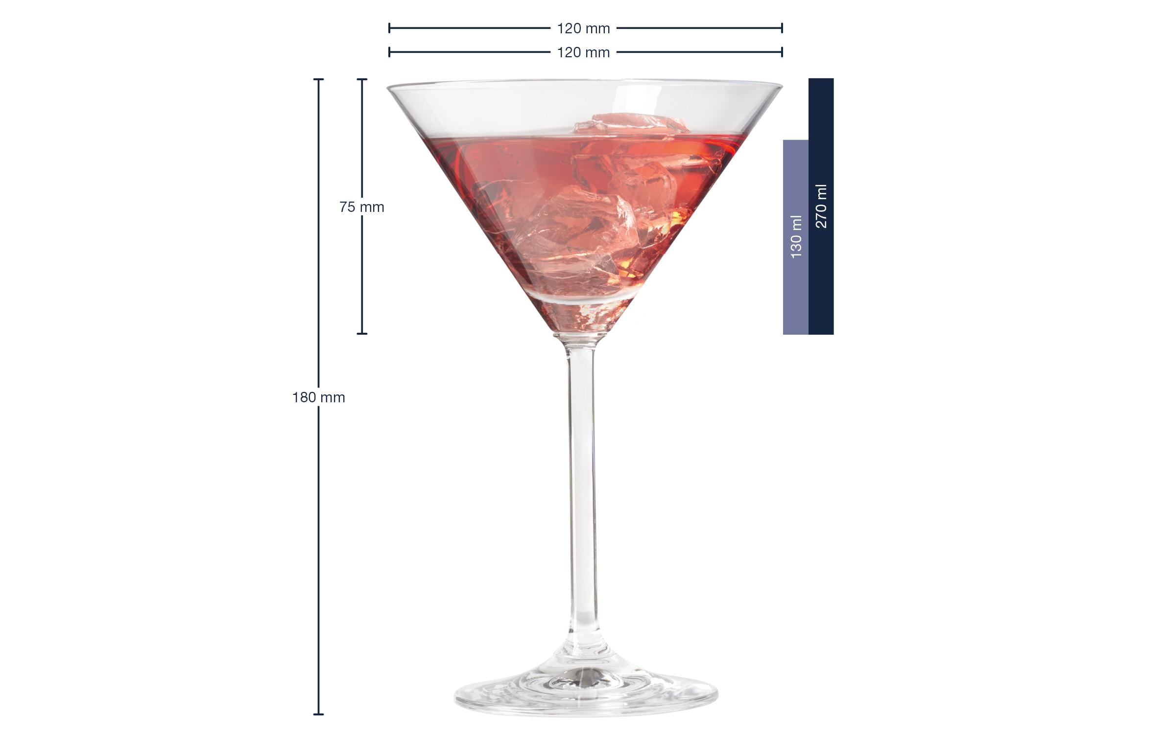 Leonardo Martiniglas Daily 270 ml, 6 Stück, Transparent