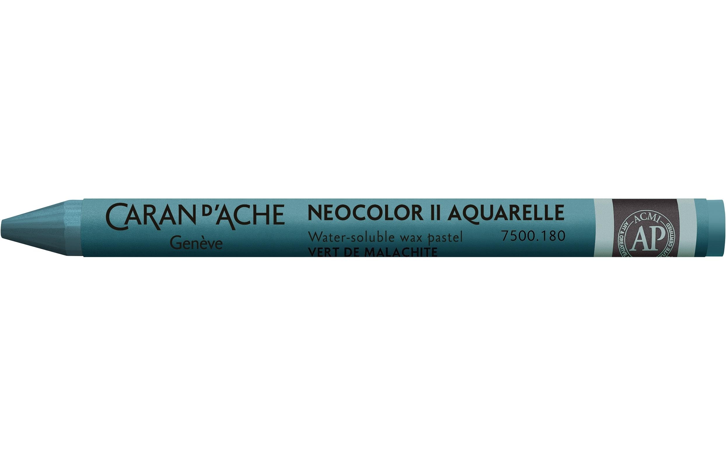 Caran d'Ache Wachsmalstifte Neocolor 2 wasservermalbar Malachitgrün