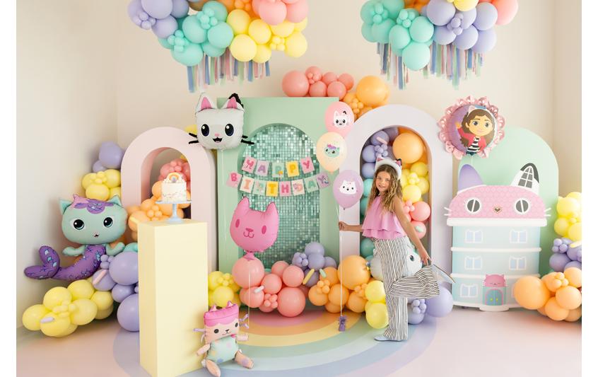 Partydeco Girlande Gabbys Dollhouse Happy Birthday, 1.8 m