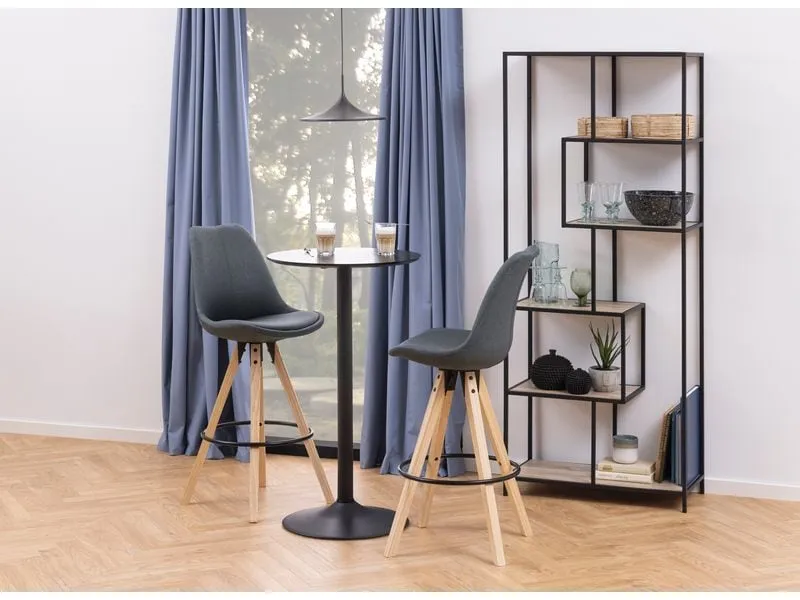AC Design Regal Seaford 77 x 35 x 185 cm, Eiche/Schwarz AC Design Regal Seaford 77 x 35 x 185 cm, Eiche/Schwarz
