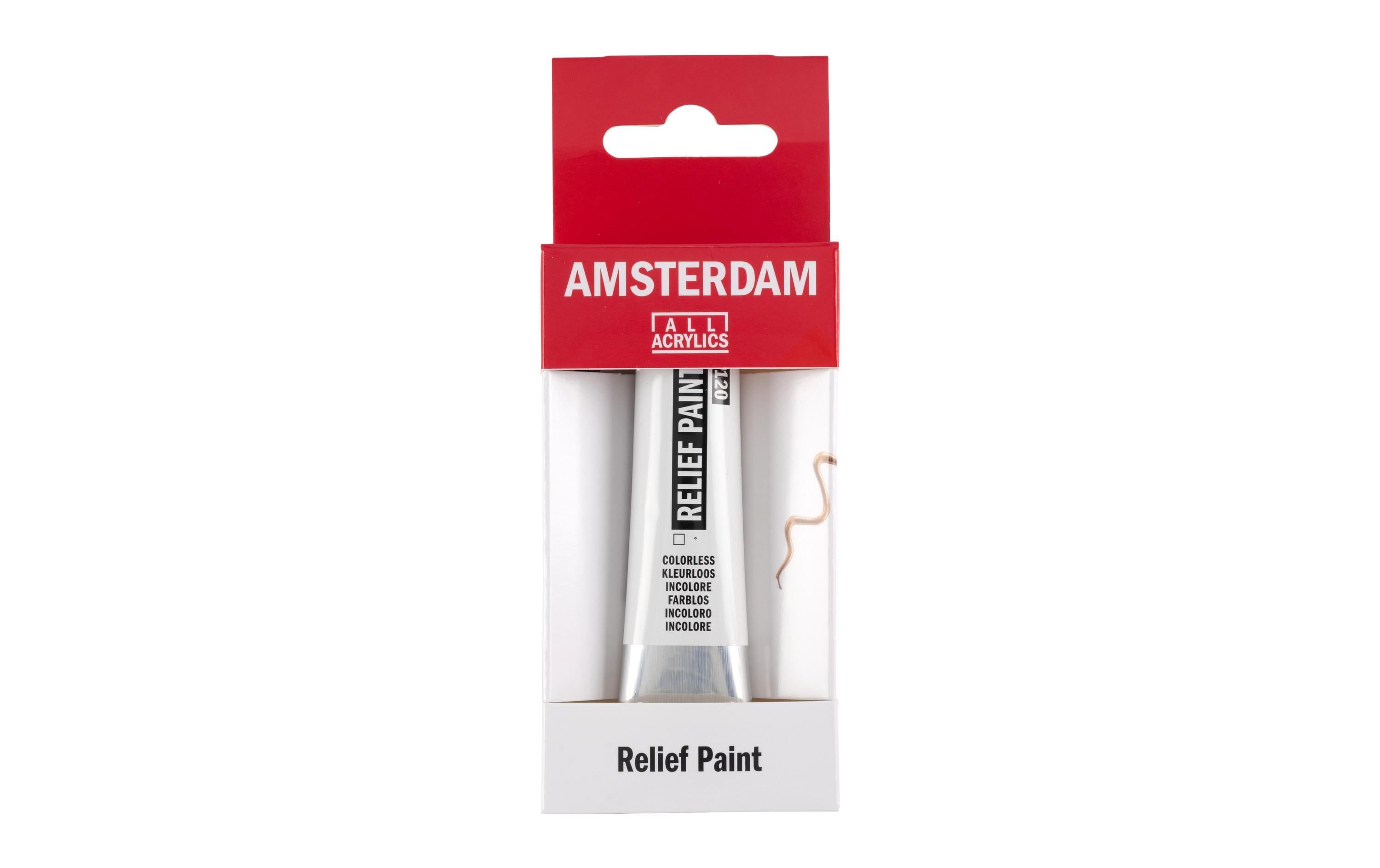 Amsterdam Acrylfarbe Reliefpaint 120 transparent, 20 ml