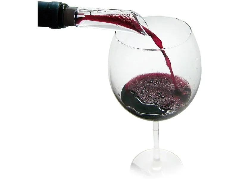 Vin Bouquet Weinausgiesser und Weinbelüfter 16 cm, Transparent|Schwarz