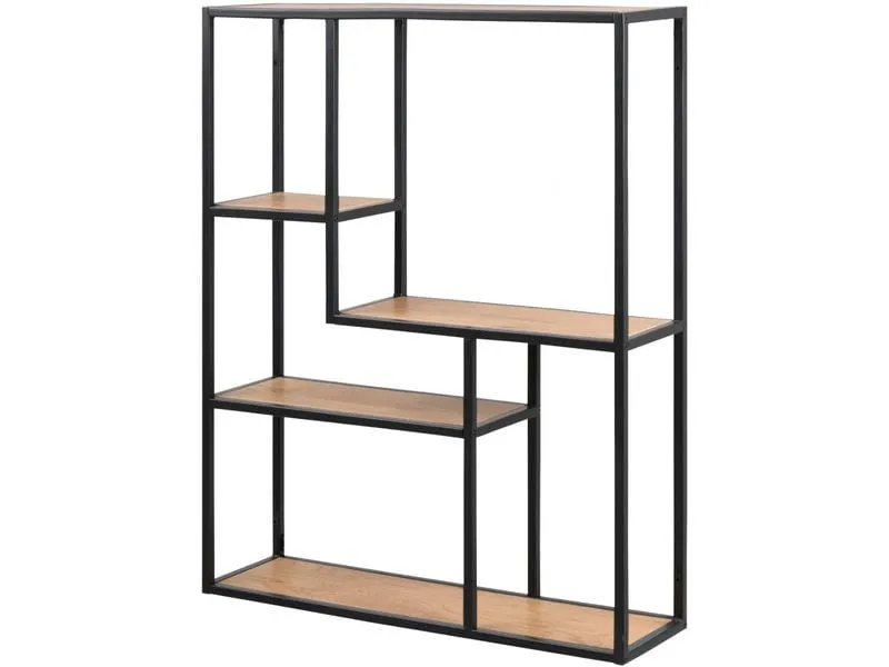 AC Design Wandregal Seaford 75 x 20 x 91 cm, Nature/Schwarz AC Design Wandregal Seaford 75 x 20 x 91 cm, Nature/Schwarz