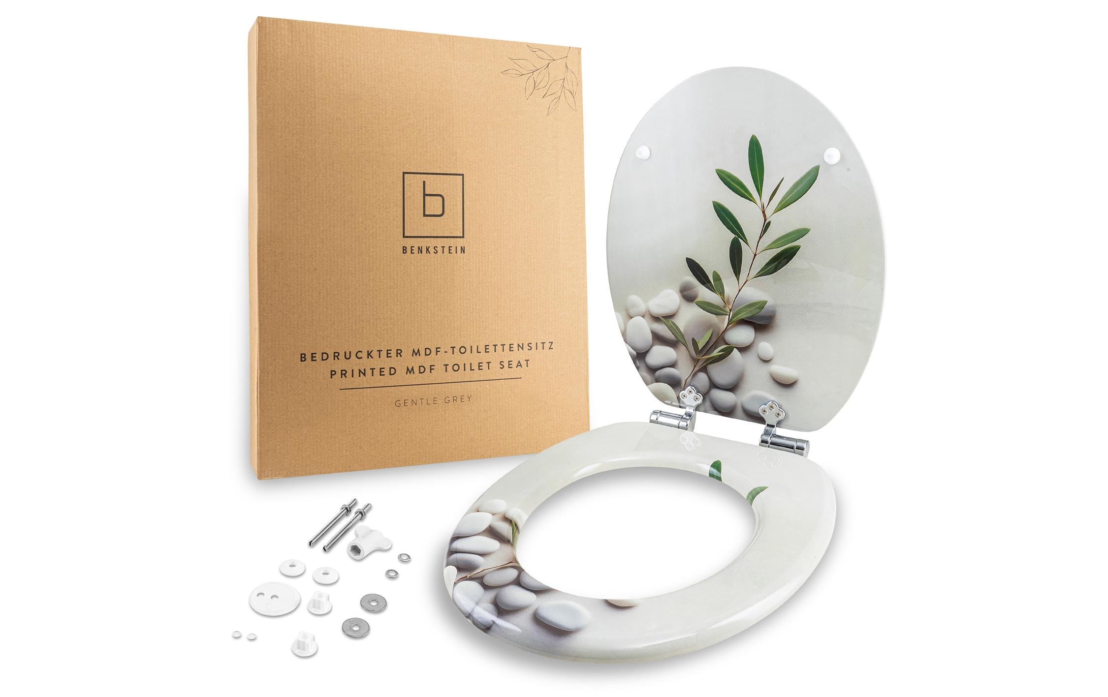 Benkstein Toilettensitz MDF, Hellgrau Benkstein Toilettensitz MDF, Hellgrau