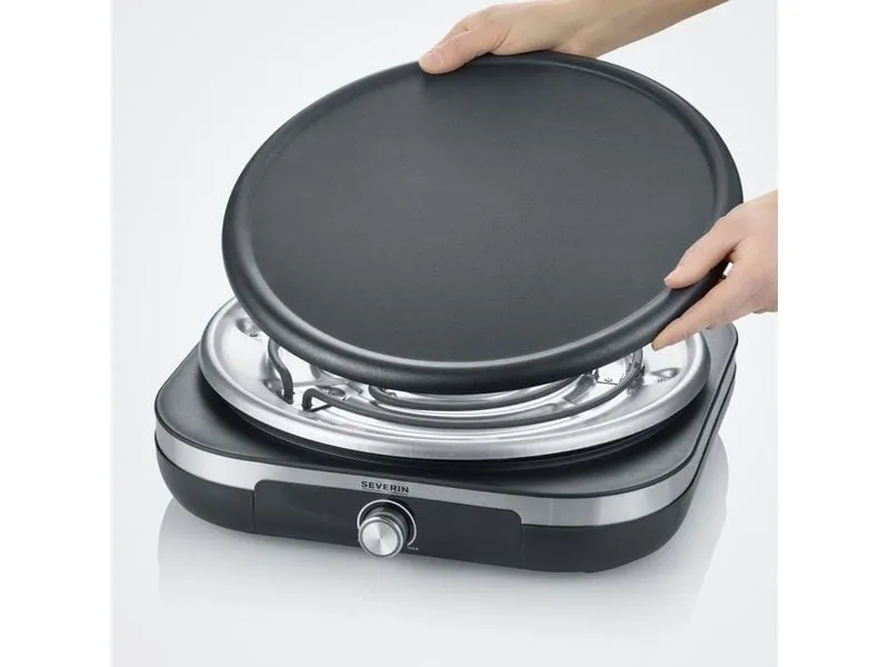 Severin CM2199 XXL-Grillplatte Edelstahl Schwarz Severin CM2199 XXL-Grillplatte Edelstahl Schwarz