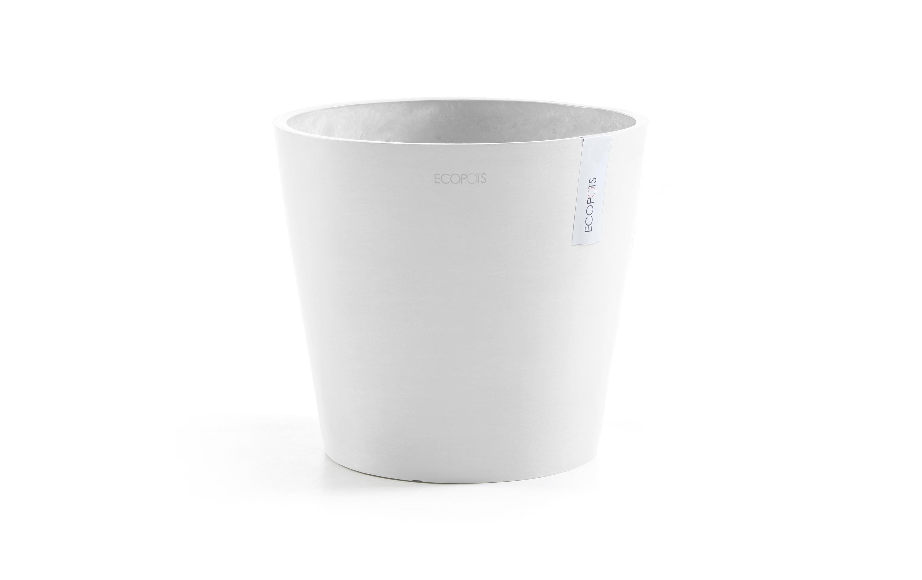 Ecopots Pflanzentopf Amsterdam 30, Weiss Ecopots Pflanzentopf Amsterdam 30, Weiss