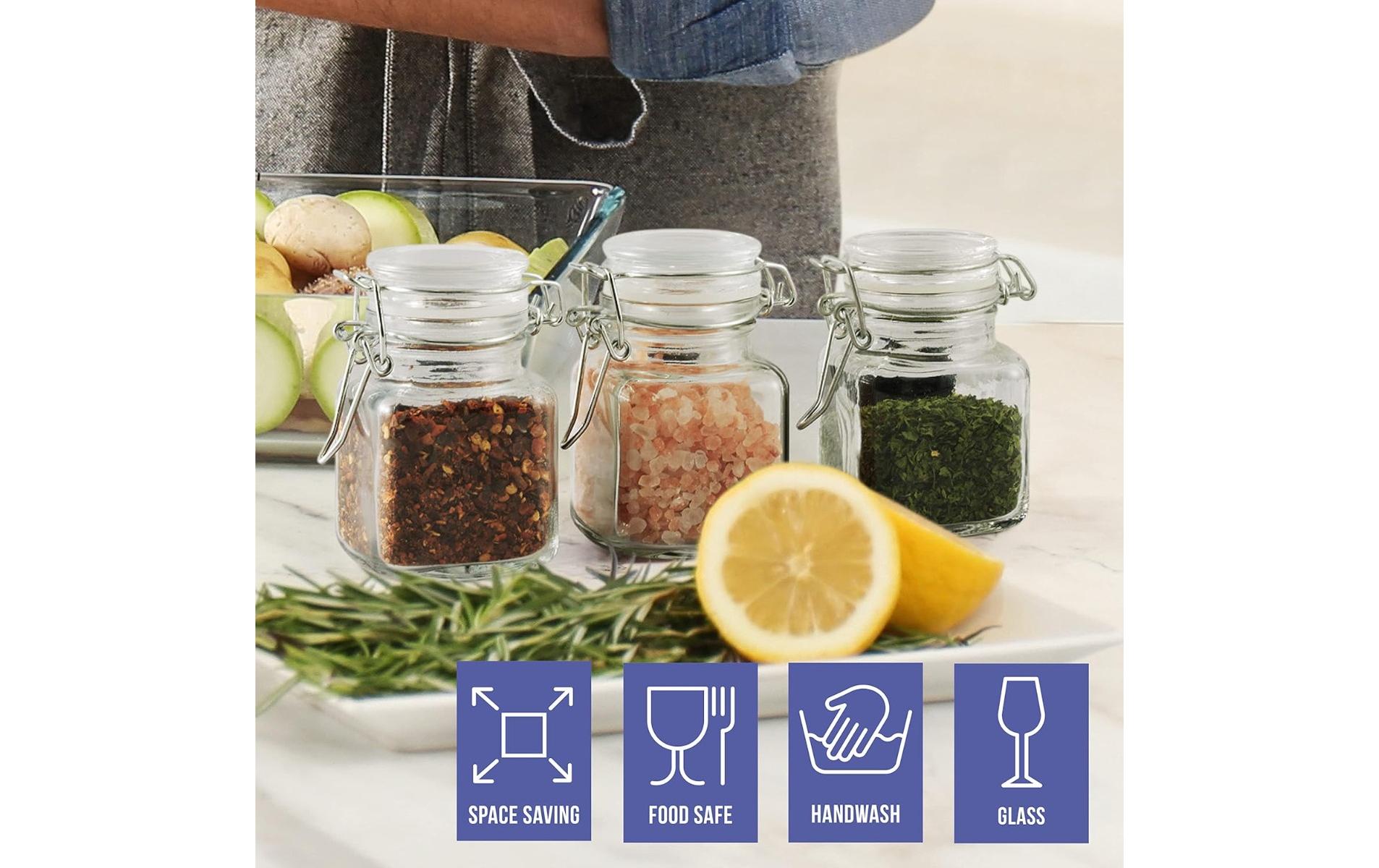 Oak & Steel Gewürzstreuer mit Deckel 12 Stück, Transparent