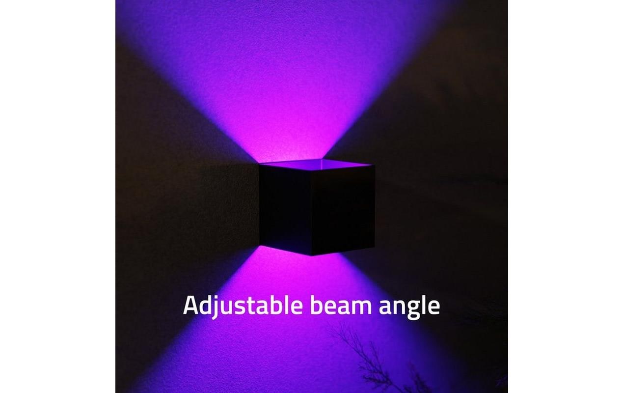 hombli Gartenleuchte Smart Wall Light 2 x 3W, RGB+CCT, Schwarz