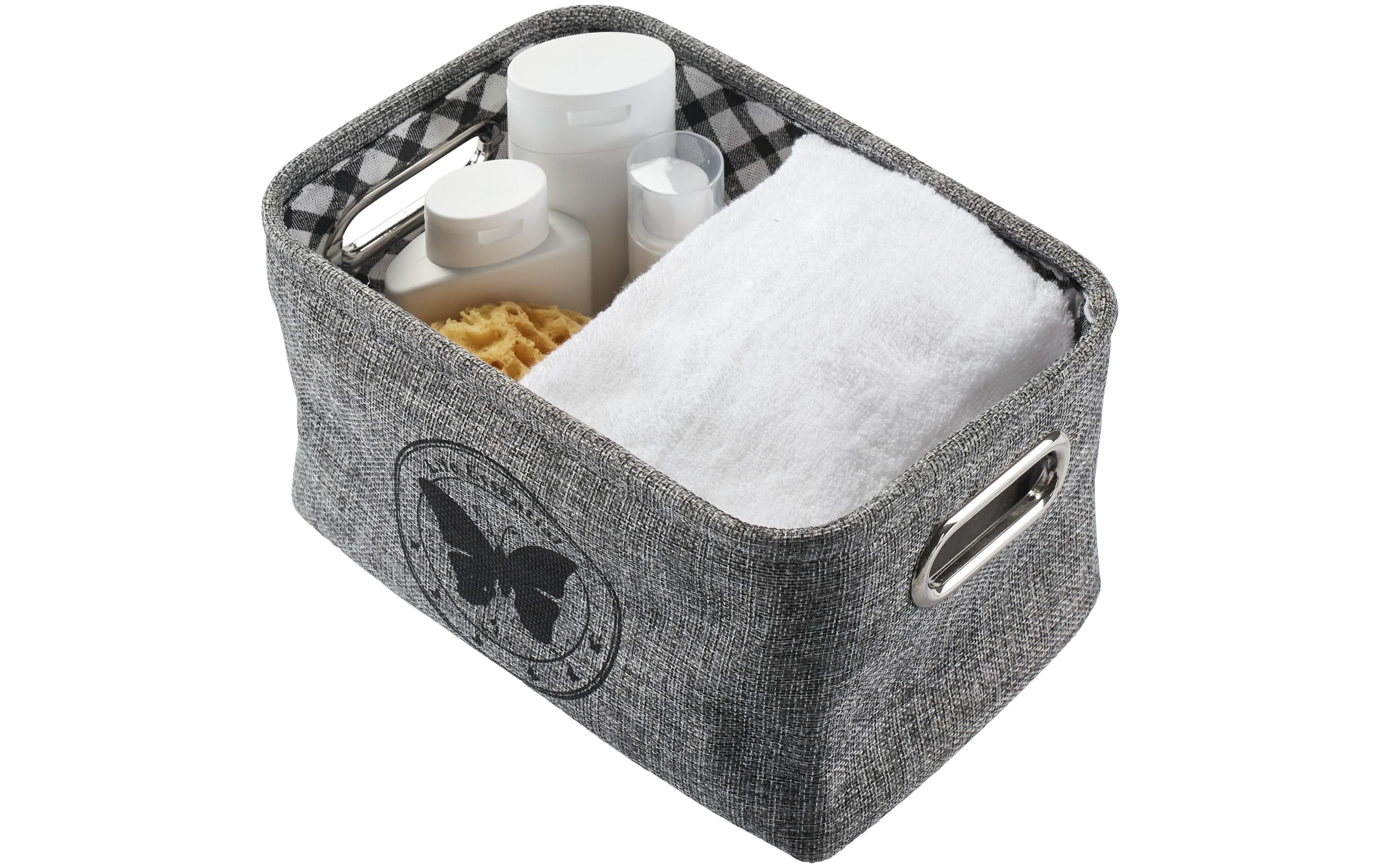 diaqua® Aufbewahrungskorb Butterfly 28 x 19 x 16 cm, Grau