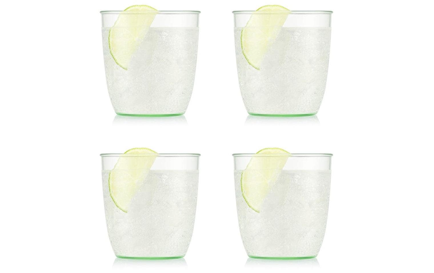 Bodum Outdoor-Becher Kvadrant 200 ml, Grün, 4 Stück